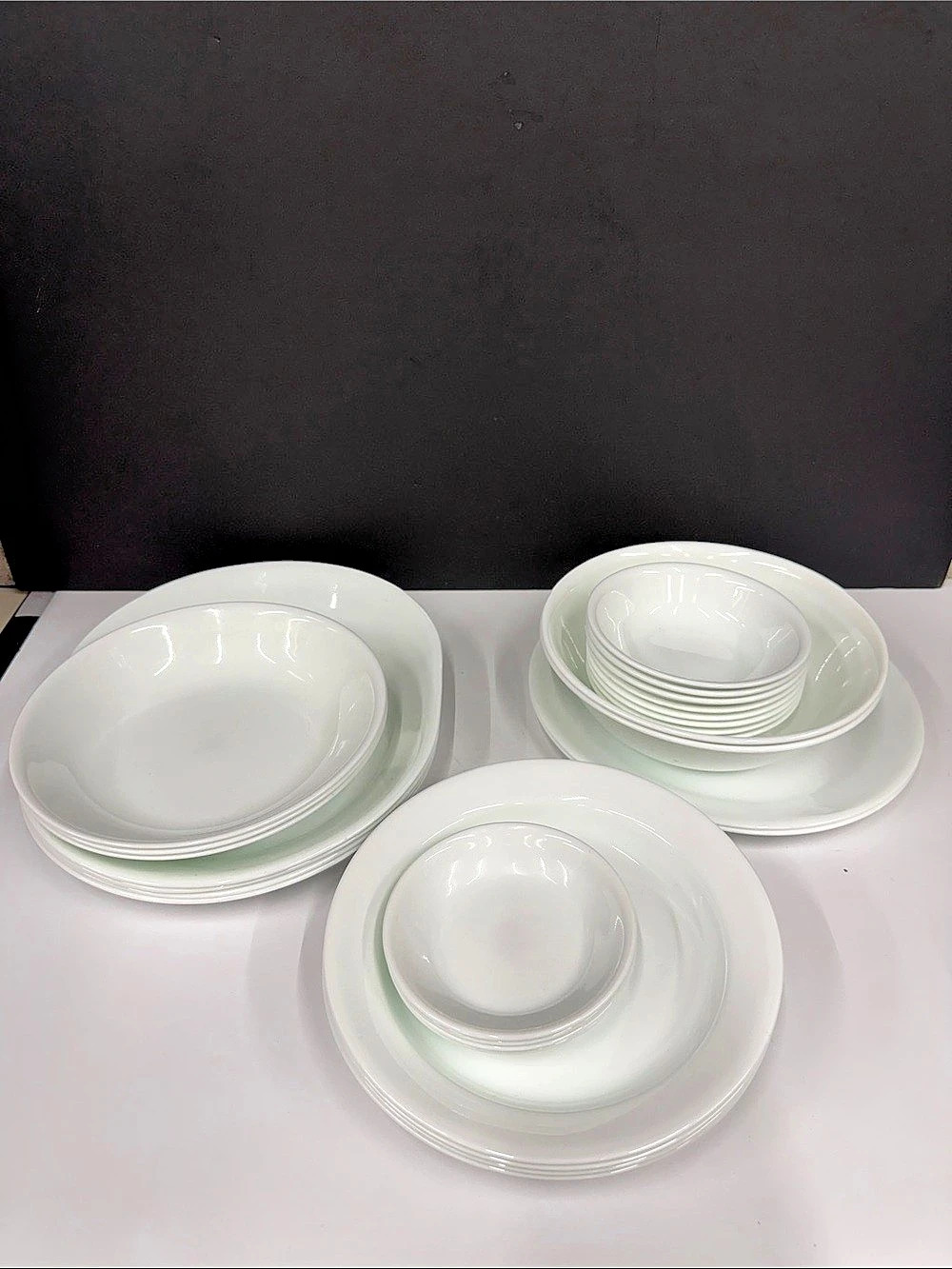 Vintage Corelle Winter Frost White Vitrelle Dinnerware Set – Made in USA – Plate
